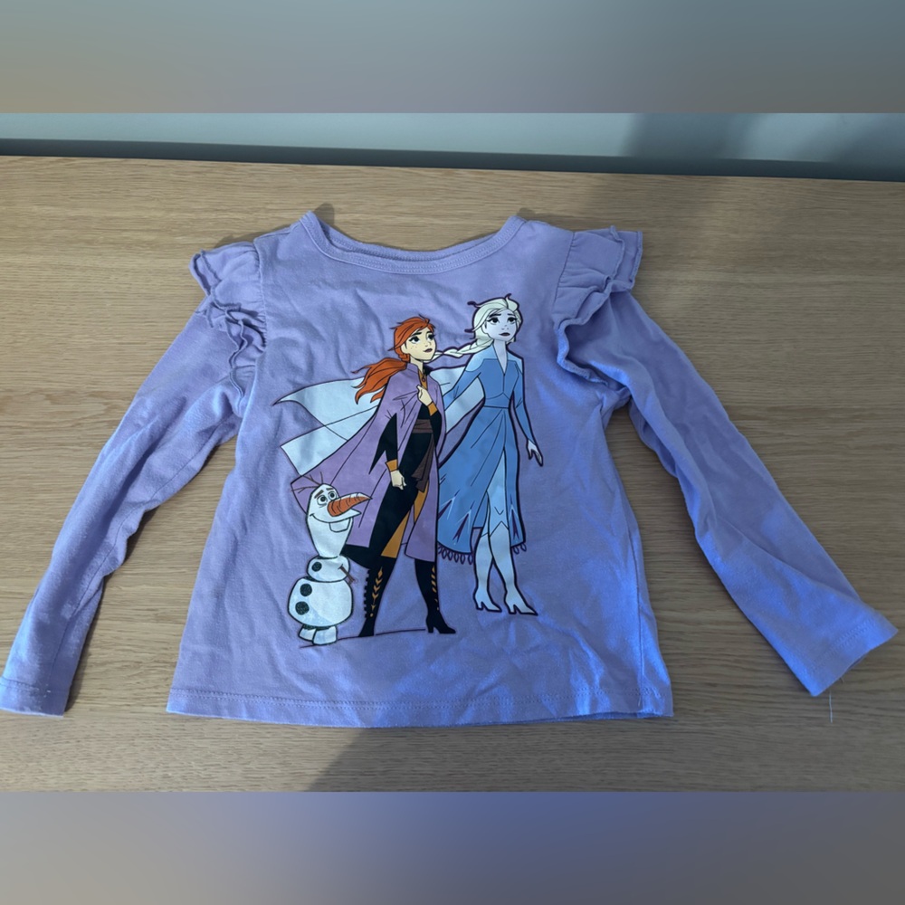 3T Frozen Kids Long Sleeve Shirt - Purple